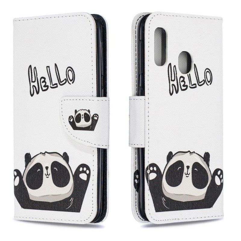 Housse Samsung Galaxy A20e Hello Panda