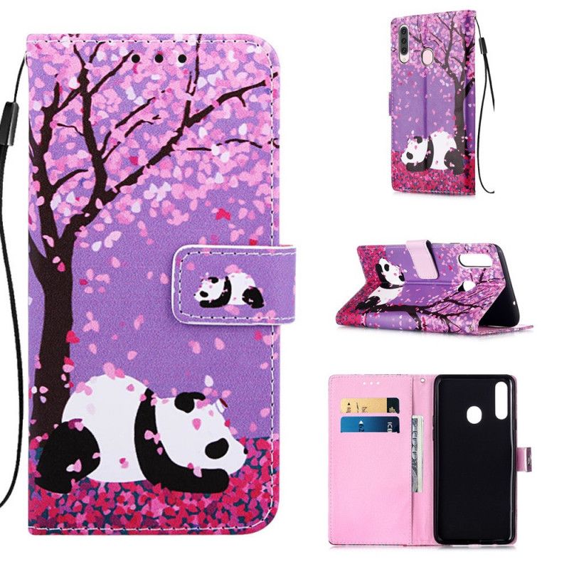 Housse Samsung Galaxy A20s Panda À L'arbre Chinois