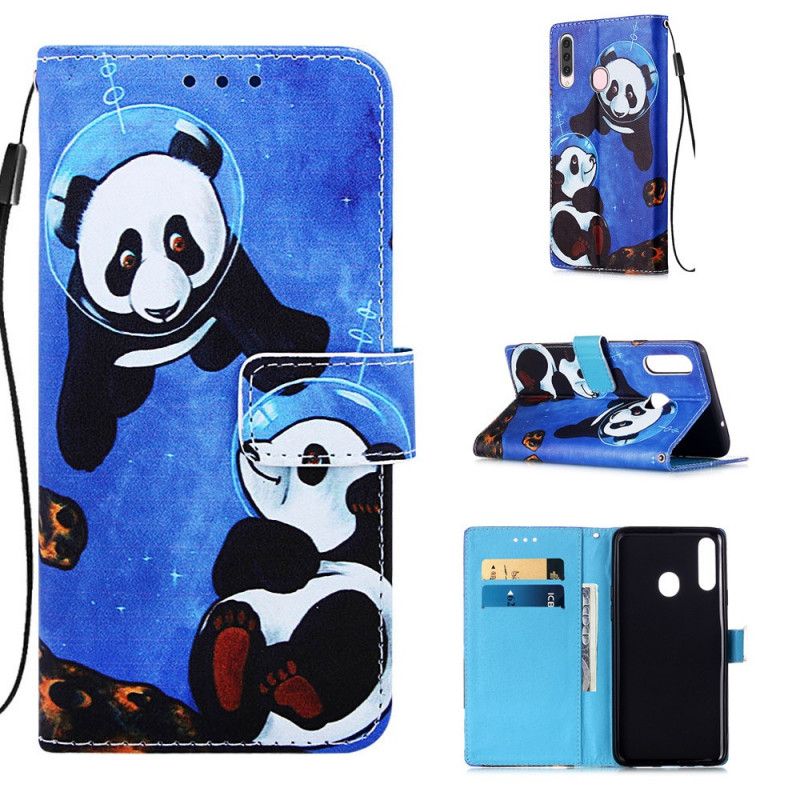 Housse Samsung Galaxy A20s Panda Cosmonautes