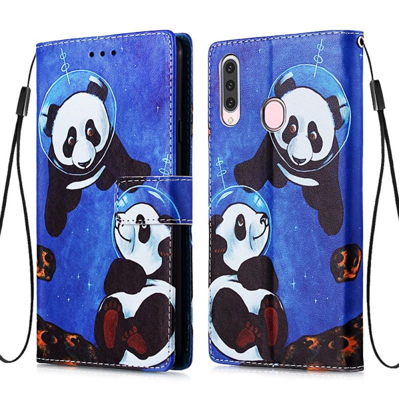 Housse Samsung Galaxy A20s Panda Cosmonautes