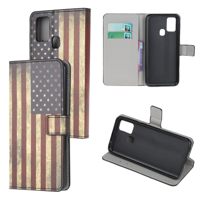 Housse Samsung Galaxy A21s Drapeau Usa