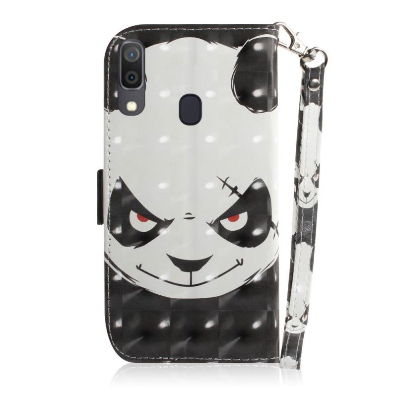 Housse Samsung Galaxy A30 Angry Panda À Lanière