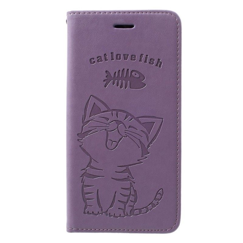 Housse Samsung Galaxy A30 Chaton Cat Love Fish