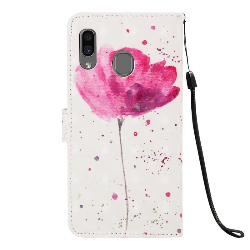 Housse Samsung Galaxy A30 Coquelicot Aquarelle