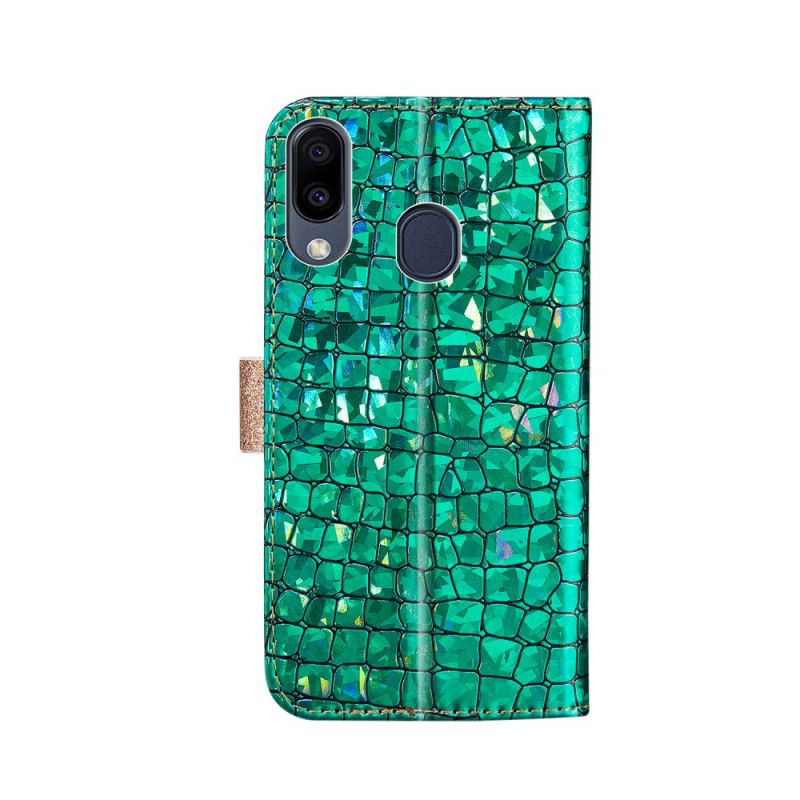 Housse Samsung Galaxy A30 Croco Diamants