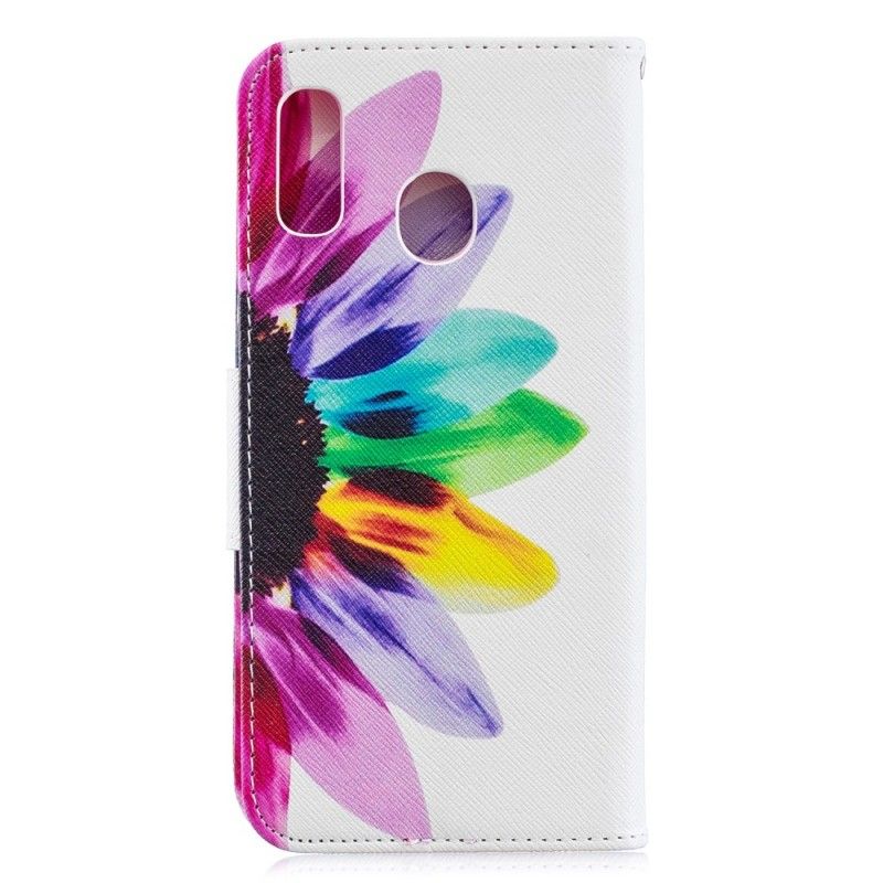 Housse Samsung Galaxy A30 Fleur Aquarelle