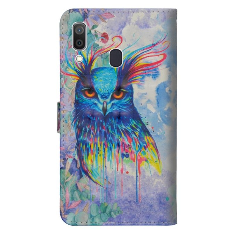 Étui Housse Samsung Galaxy A30 Oiseau Aquarelle