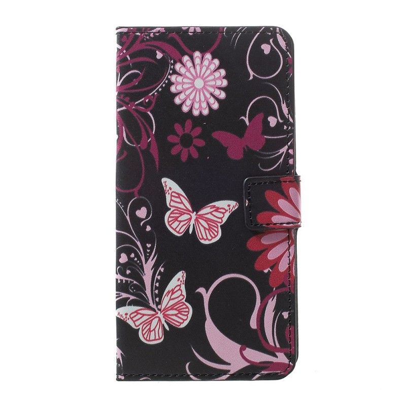 Housse Samsung Galaxy A30 Papillons Et Fleurs