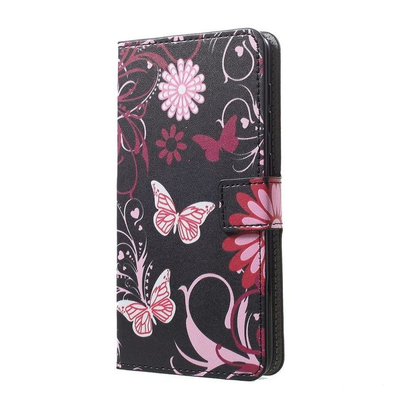 Housse Samsung Galaxy A30 Papillons Et Fleurs