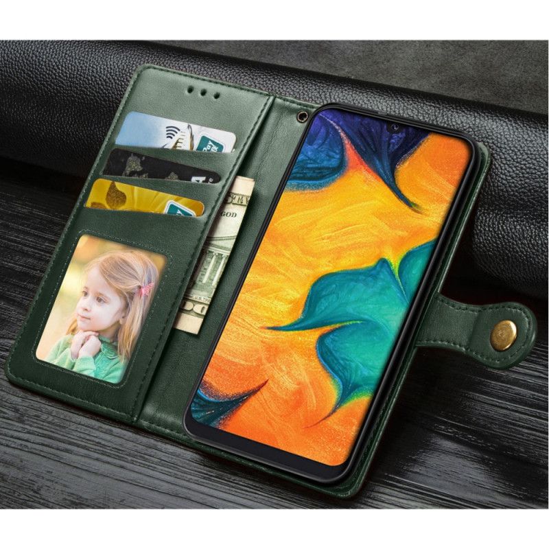 Housse Samsung Galaxy A30 Style Cuir Business