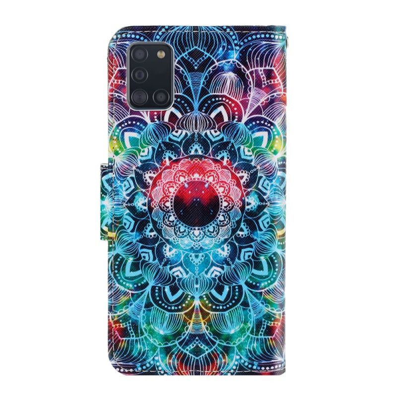 Housse Samsung Galaxy A31 Flashy Mandala À Lanière