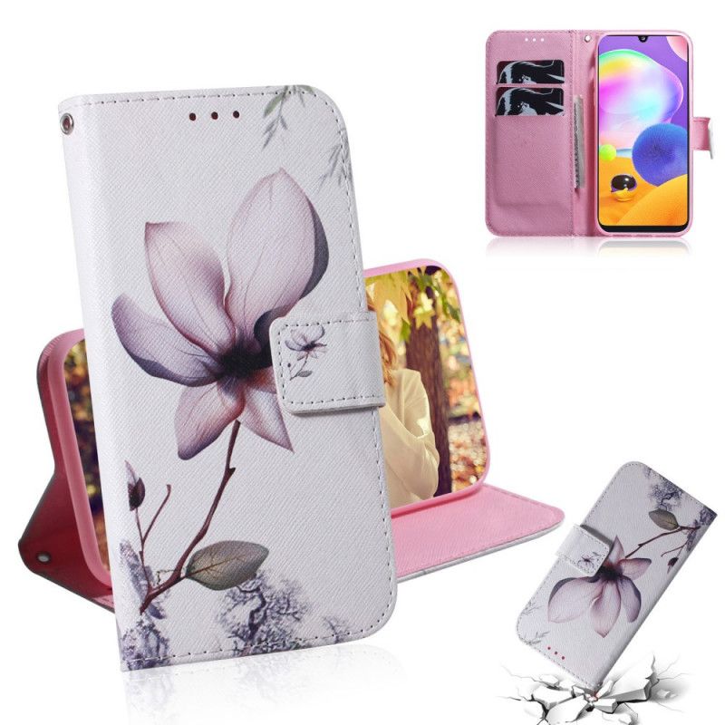 Housse Samsung Galaxy A31 Fleur Vieux Rose