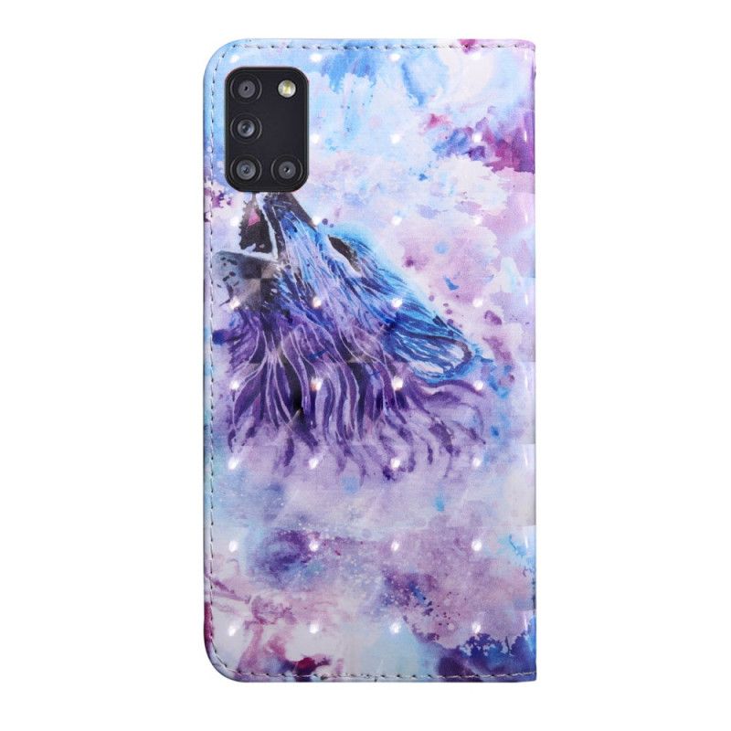 Housse Samsung Galaxy A31 Loup Aquarelle