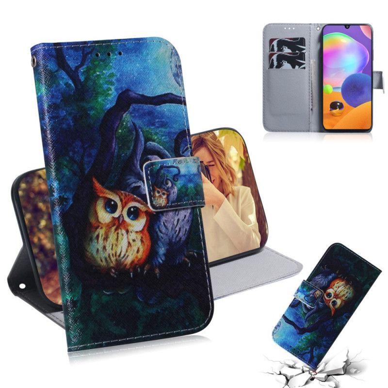 Housse Samsung Galaxy A31 Peinture De Hiboux