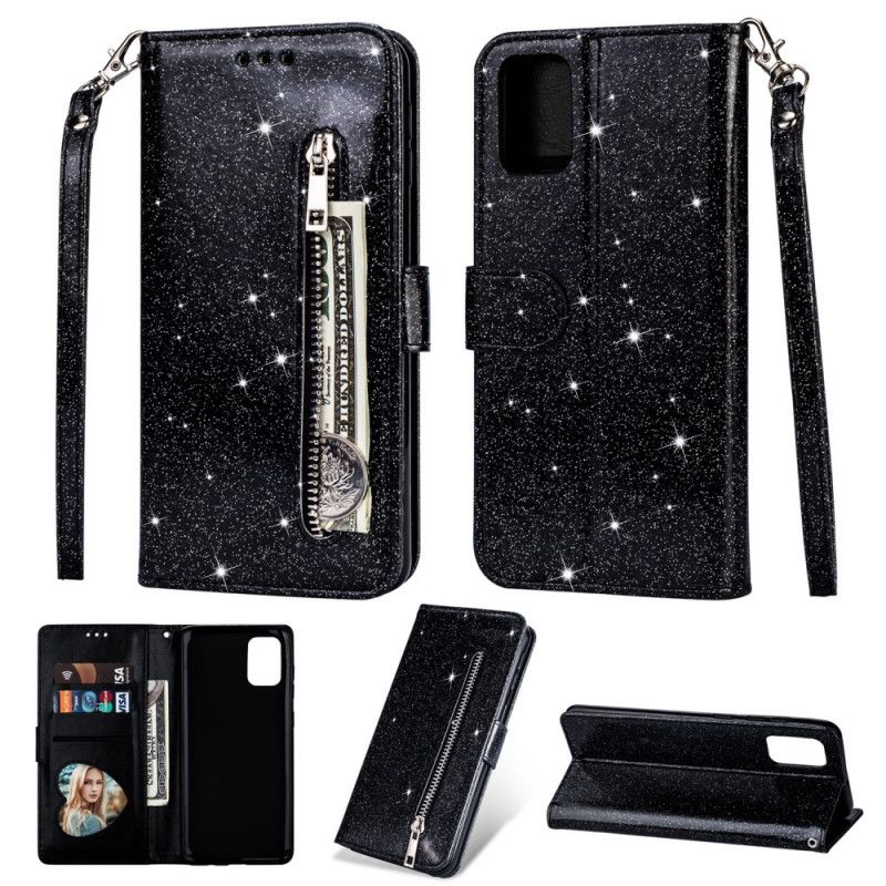 Housse Samsung Galaxy A31 Porte-monnaie Paillettes