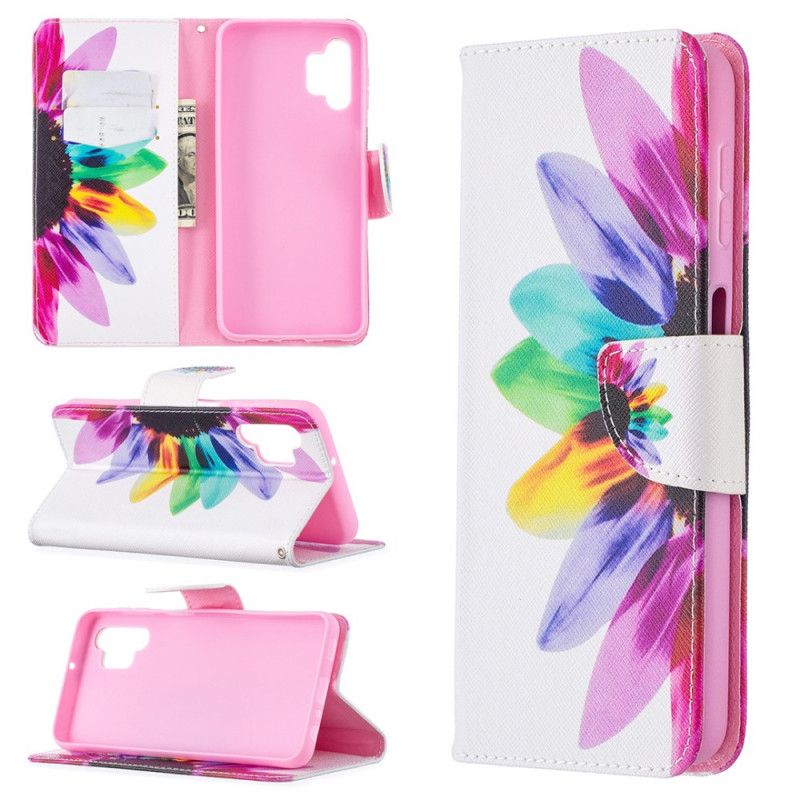 Étui Housse Samsung Galaxy A32 5g Fleur Aquarelle