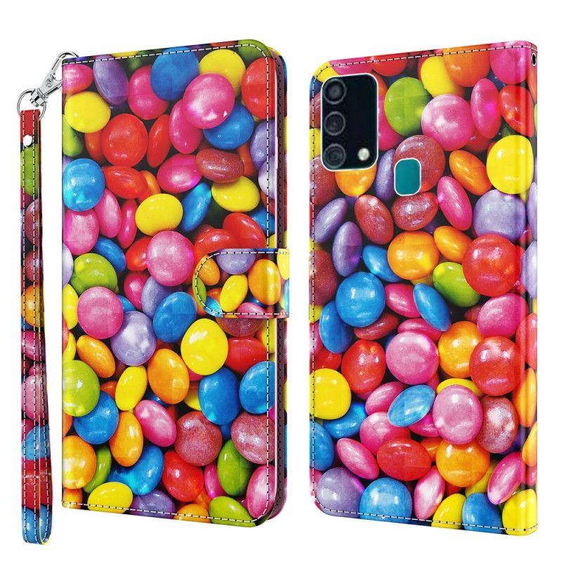 Housse Samsung Galaxy A32 5g Light Spot Bonbons Avec Lanière