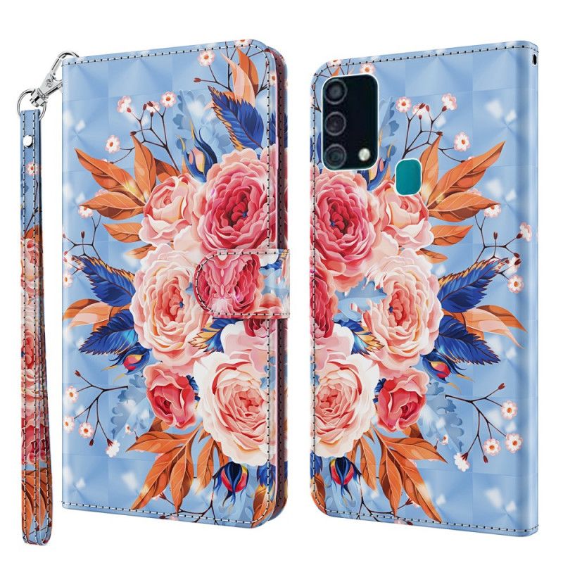 Étui Housse Samsung Galaxy A32 5g Light Spot Romantique Avec Lanière