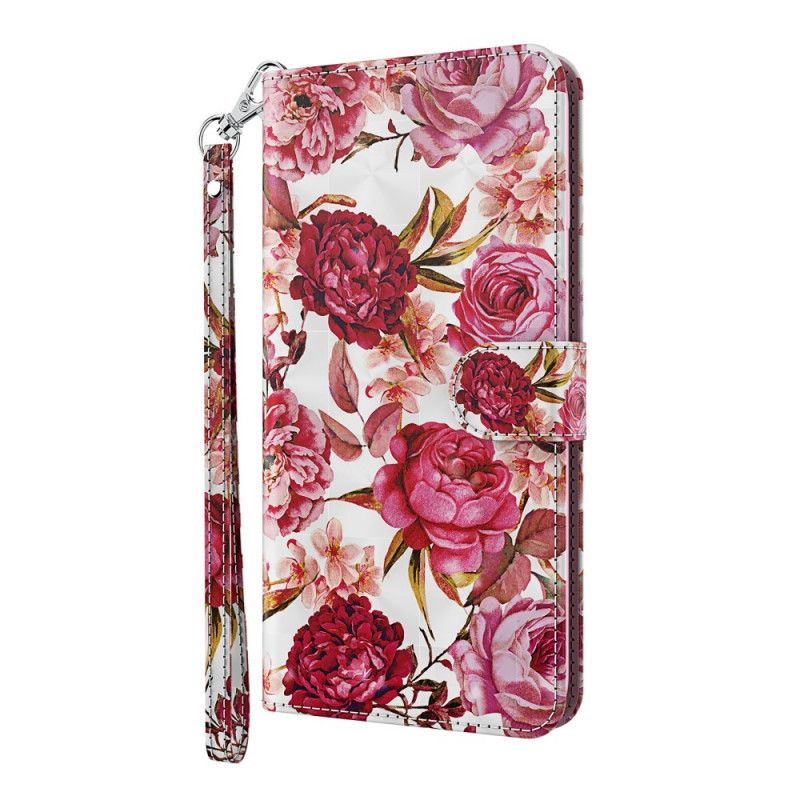 Housse Samsung Galaxy A32 5g Light Spot Roses Avec Lanière