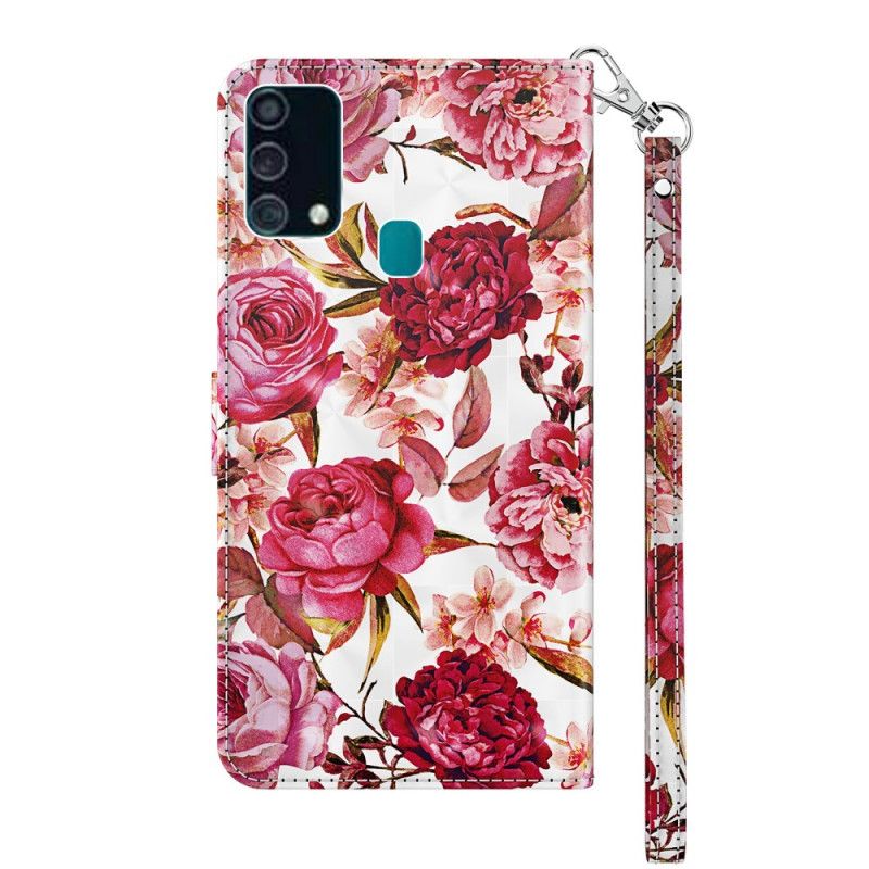 Housse Samsung Galaxy A32 5g Light Spot Roses Avec Lanière