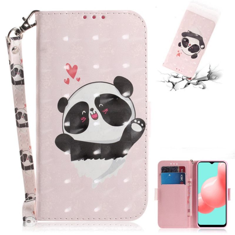 Housse Samsung Galaxy A32 5g Panda Love À Lanière