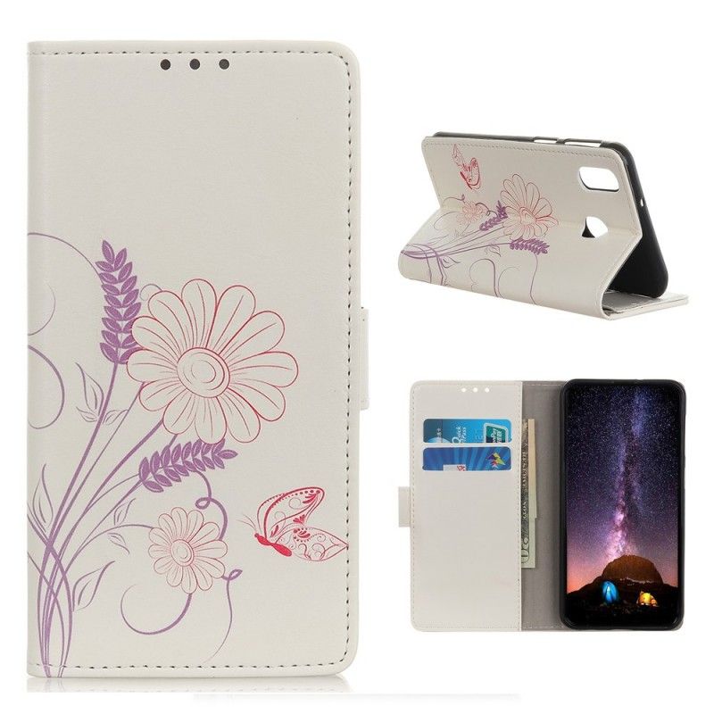 Housse Samsung Galaxy A40 Dessin Papillons Et Fleurs