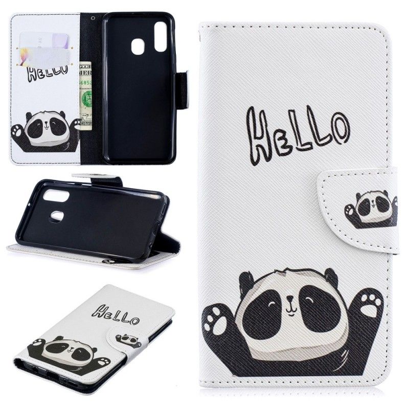 Housse Samsung Galaxy A40 Hello Panda