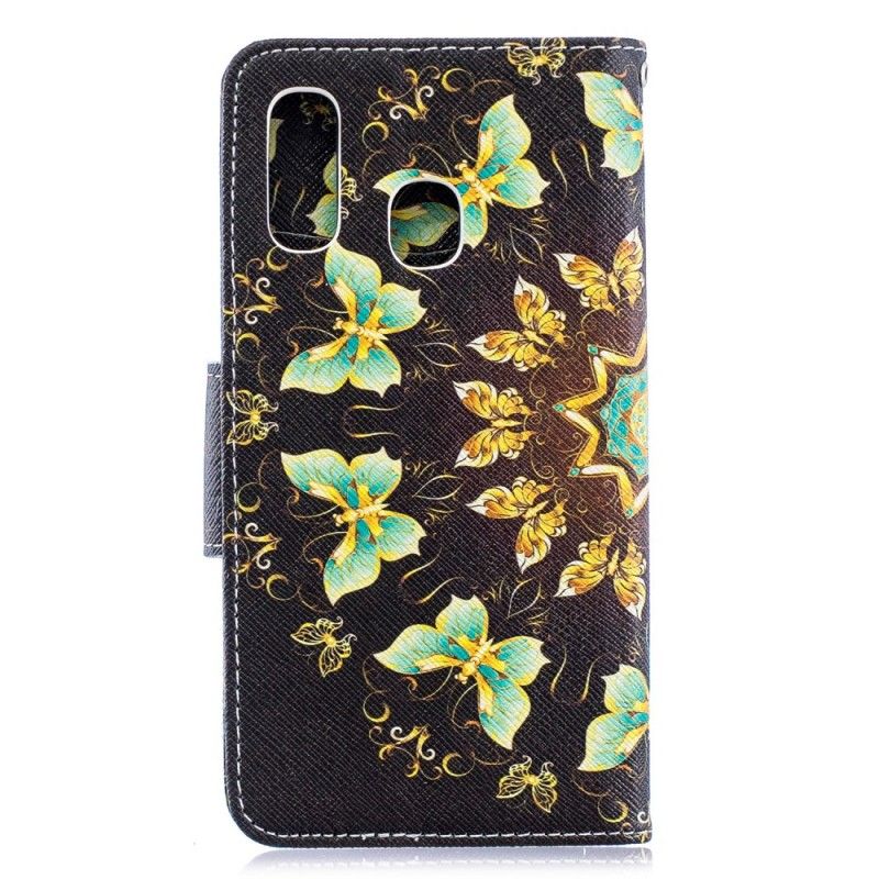 Housse Samsung Galaxy A40 Mandala Papillons