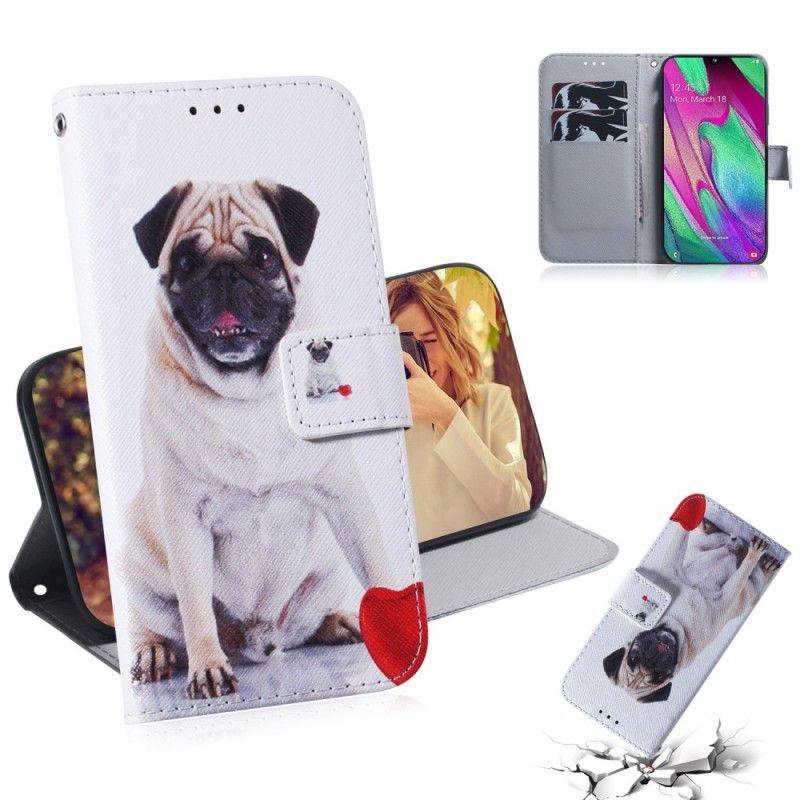 Housse Samsung Galaxy A40 Pug Dog