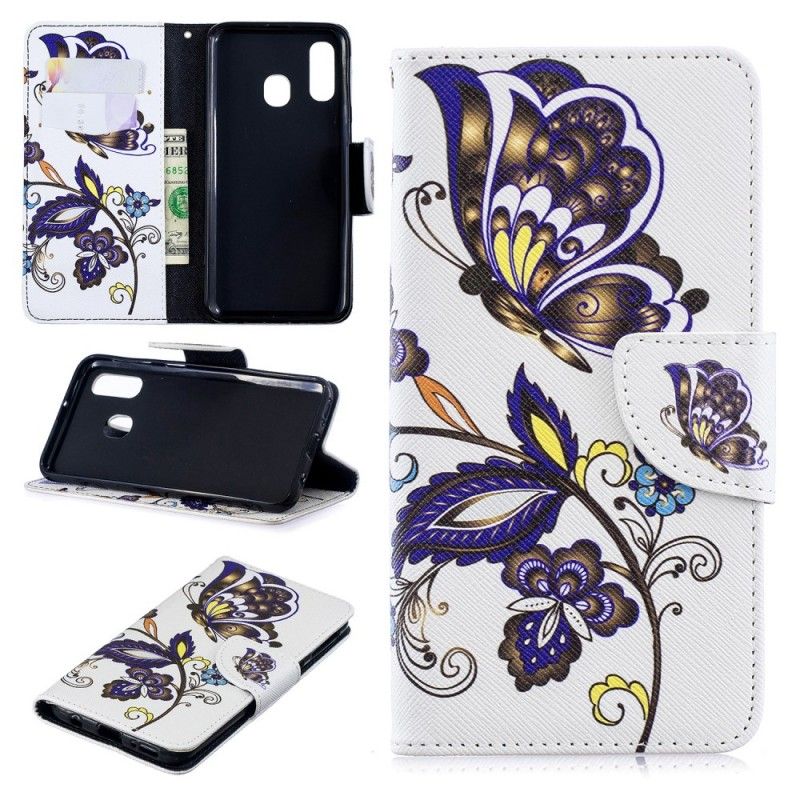 Housse Samsung Galaxy A40 Tattoo Papillon