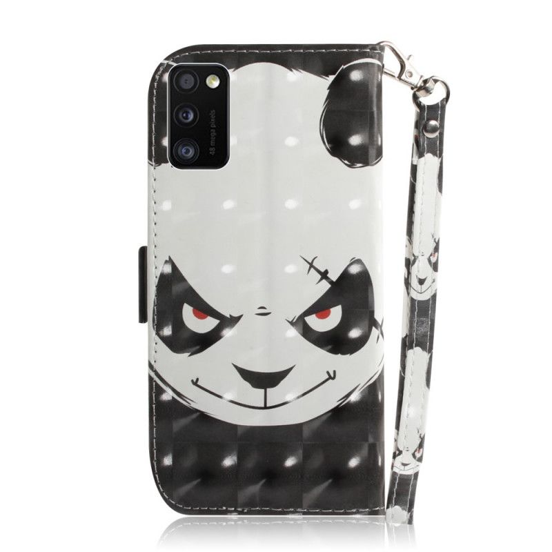 Housse Samsung Galaxy A41 Angry Panda À Lanière