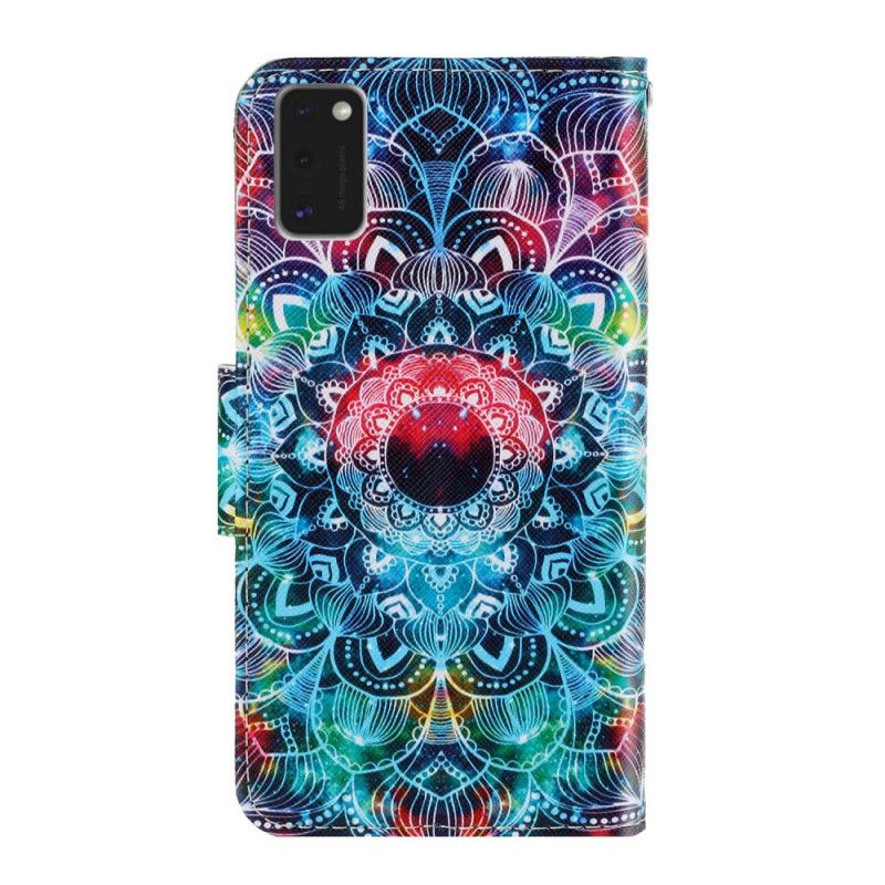 Étui Housse Samsung Galaxy A41 Flashy Mandala À Lanière