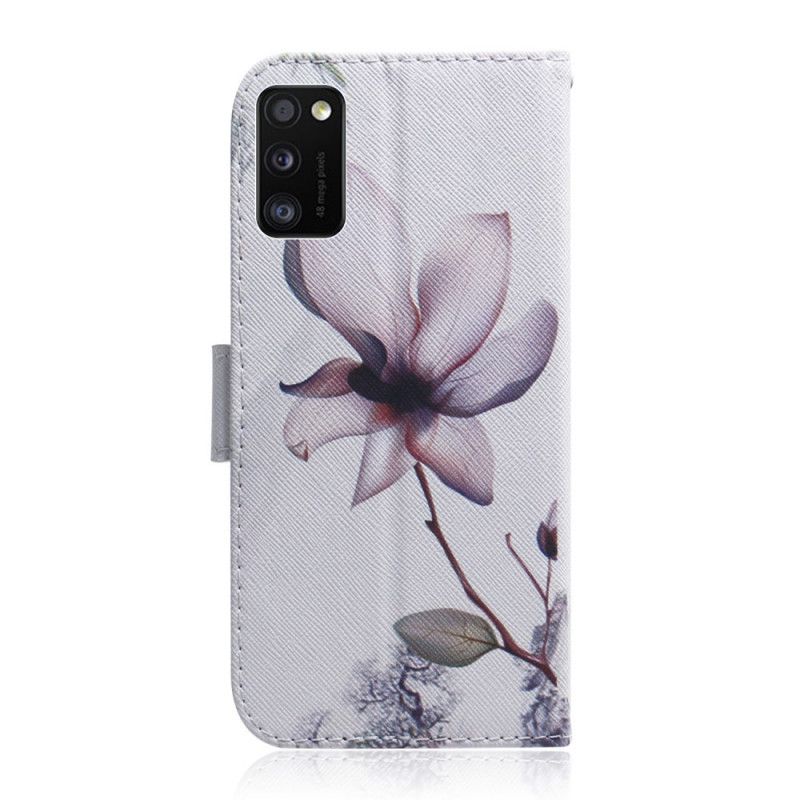 Housse Samsung Galaxy A41 Fleur Vieux Rose