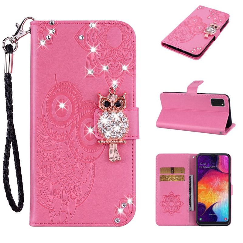 Housse Samsung Galaxy A41 Hibou Mandala Et Breloque