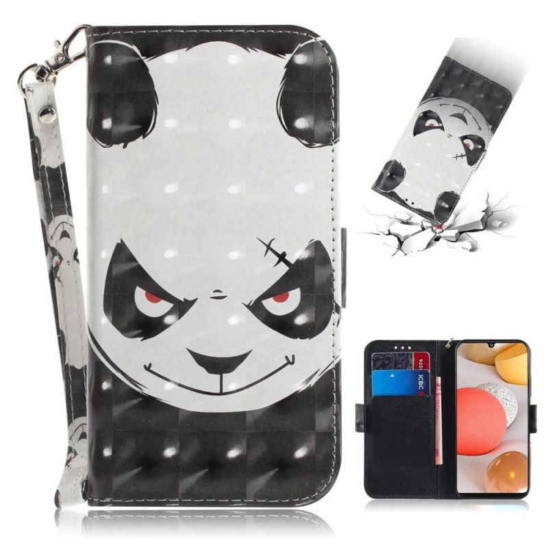Housse Samsung Galaxy A42 5g Angry Panda À Lanière