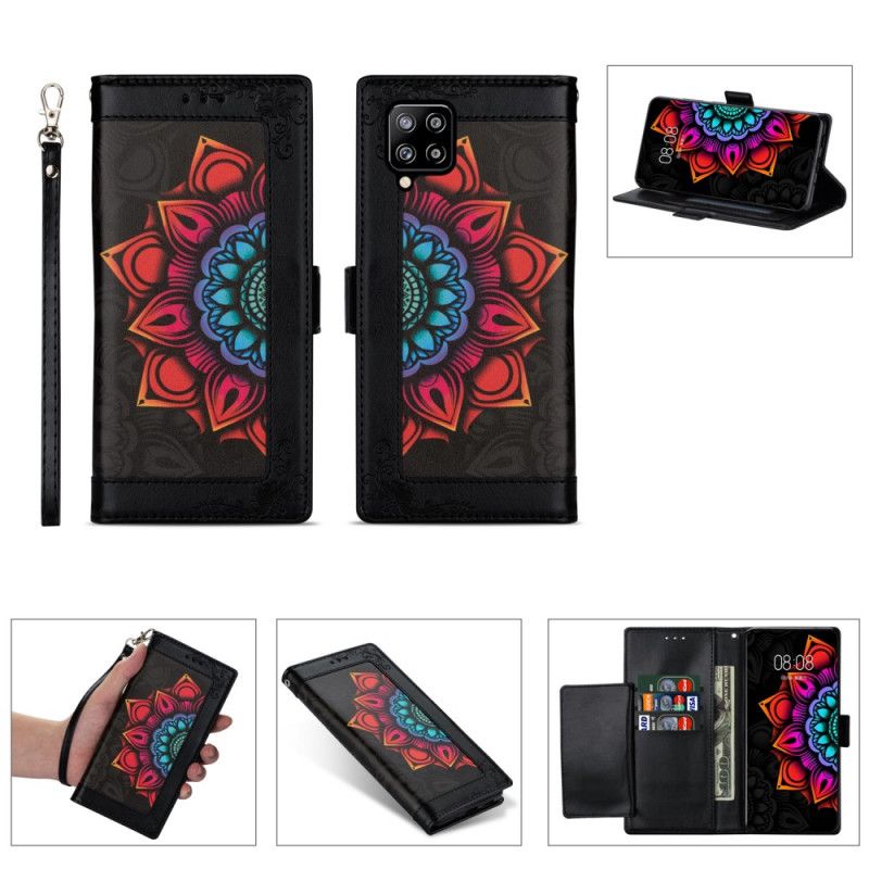 Housse Samsung Galaxy A42 5g Décoration Mandala À Lanière