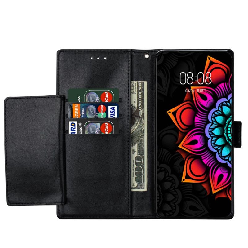 Housse Samsung Galaxy A42 5g Décoration Mandala À Lanière