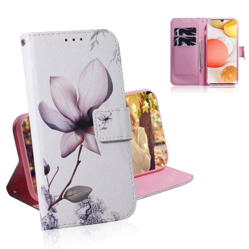 Housse Samsung Galaxy A42 5g Fleur Vieux Rose