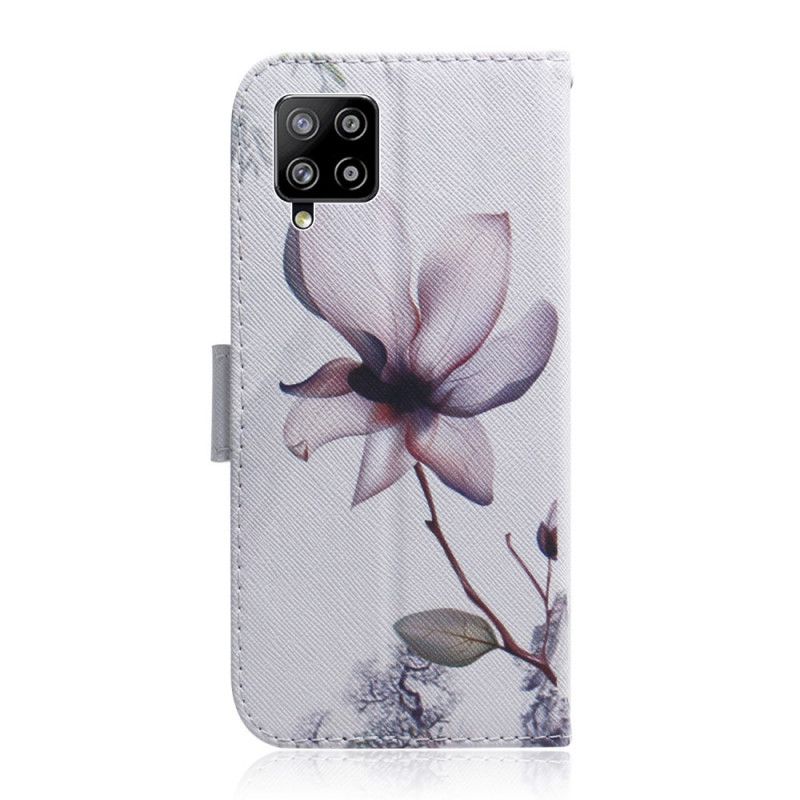 Housse Samsung Galaxy A42 5g Fleur Vieux Rose