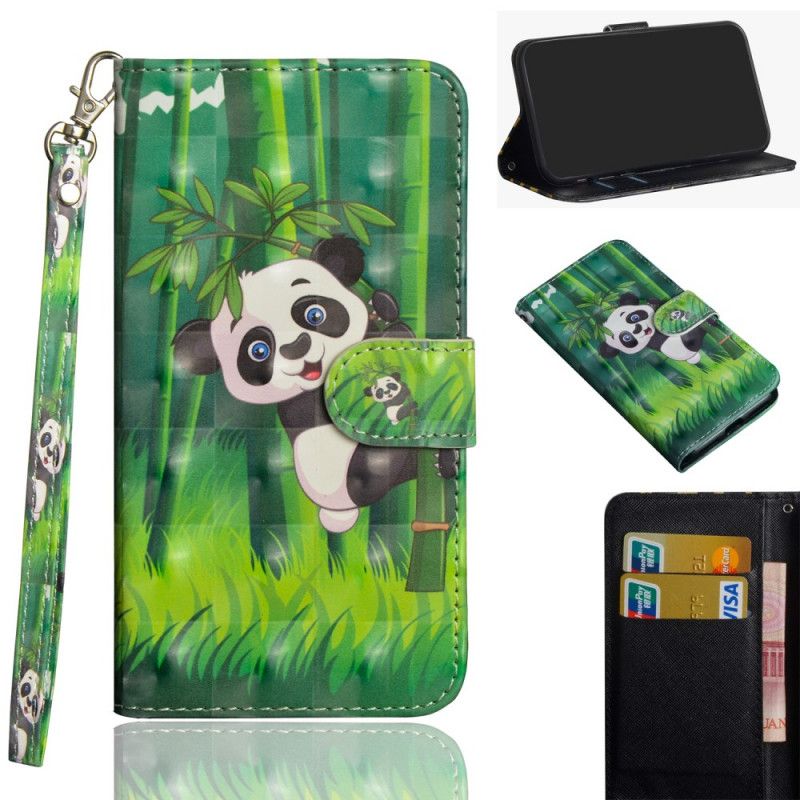 Étui Housse Samsung Galaxy A42 5g Panda Et Bambou