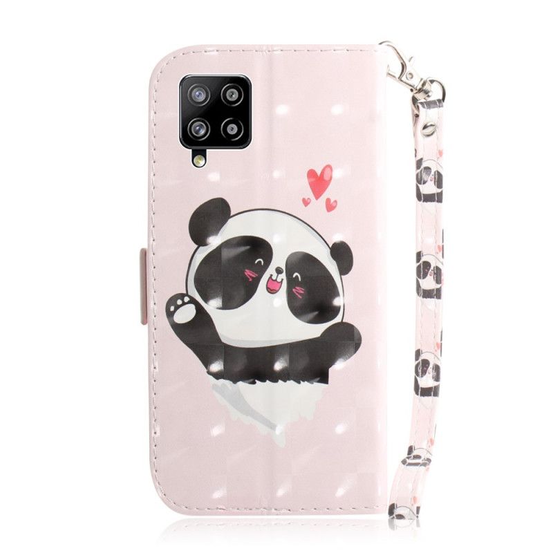Housse Samsung Galaxy A42 5g Panda Love À Lanière