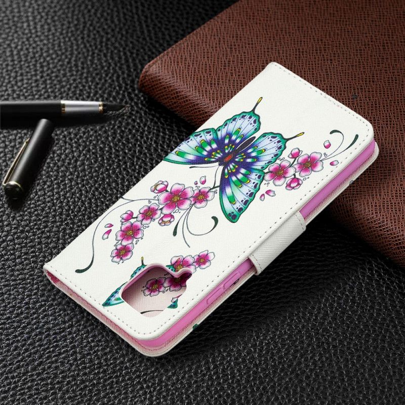 Housse Samsung Galaxy A42 5g Papillons Aquarelle