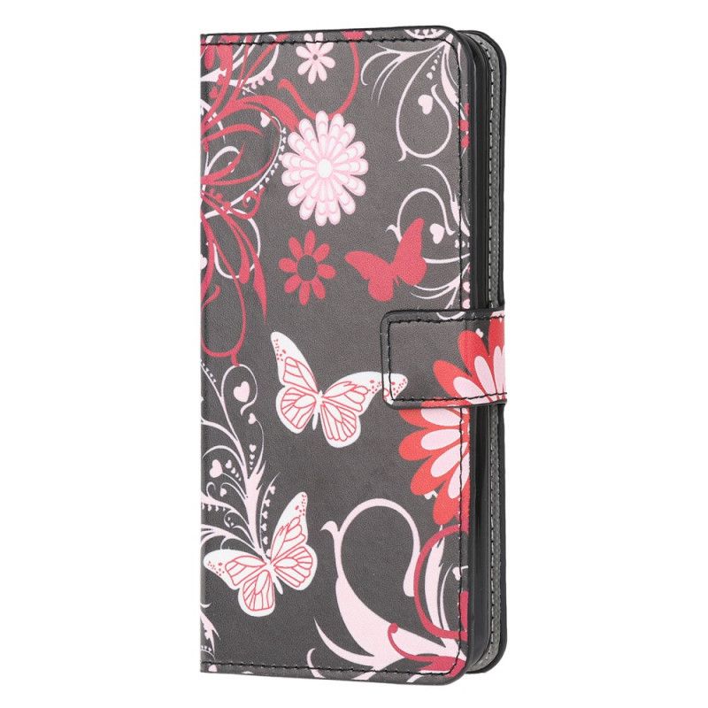 Housse Samsung Galaxy A42 5g Papillons Et Fleurs