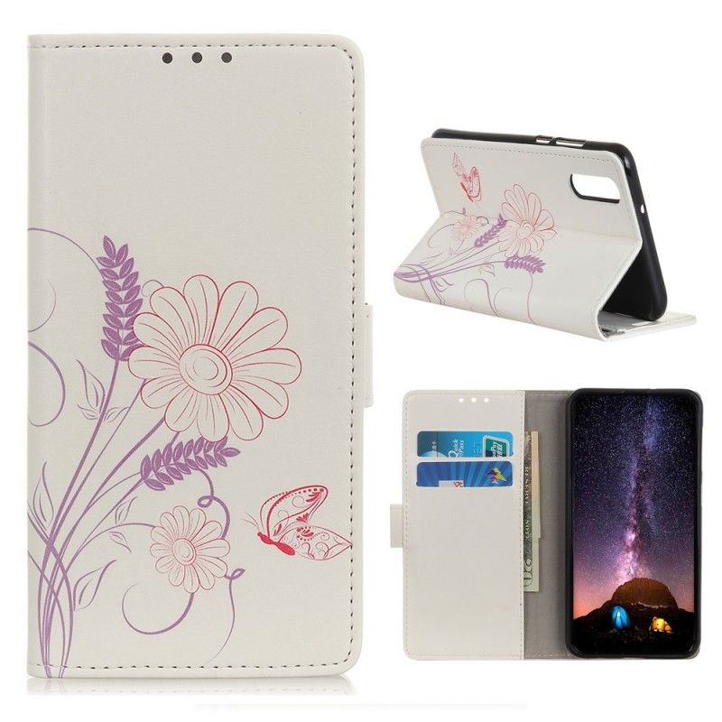 Housse Samsung Galaxy A50 Dessin Papillons Et Fleurs