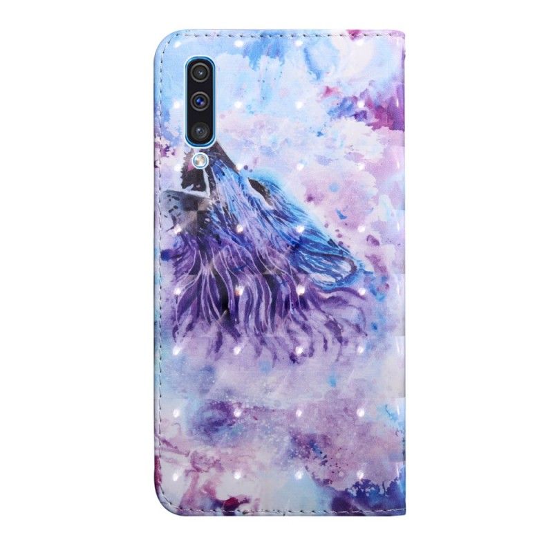 Housse Samsung Galaxy A50 Loup Aquarelle