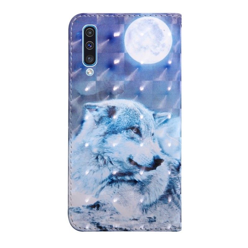 Housse Samsung Galaxy A50 Loup Au Claire De Lune