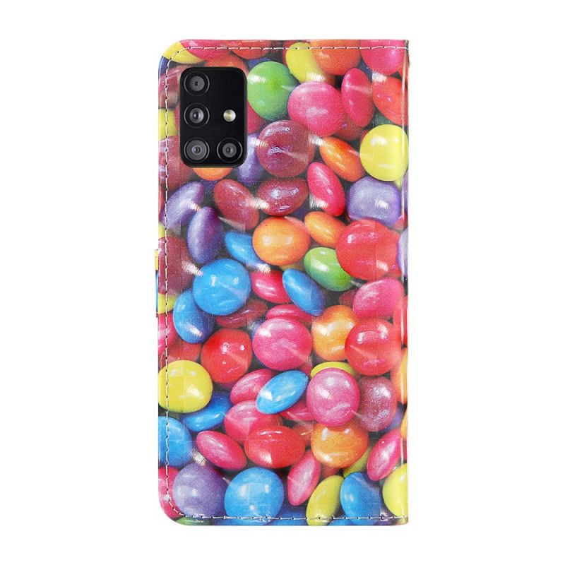 Housse Samsung Galaxy A51 5g Light Spot Bonbons Avec Lanière