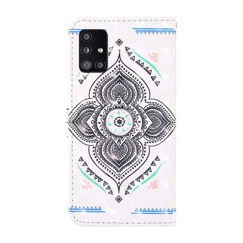 Étui Housse Samsung Galaxy A51 5g Light Spots Mandala Avec Lanière