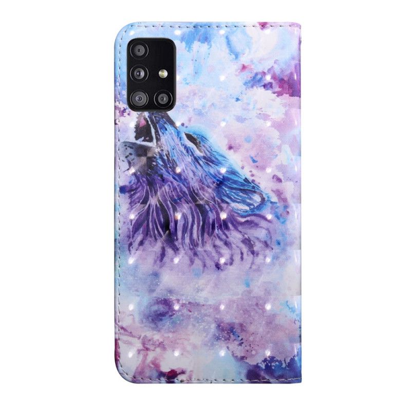 Housse Samsung Galaxy A51 5g Loup Aquarelle