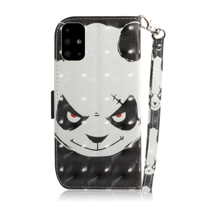 Housse Samsung Galaxy A51 Angry Panda À Lanière